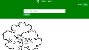 openclipart圖庫：Letra A de Ã¡rbol縮圖