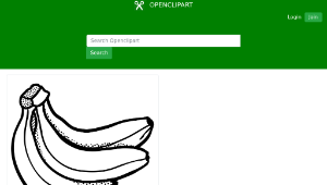 openclipart圖庫：bunch of bananas - lineart-資源代表圖