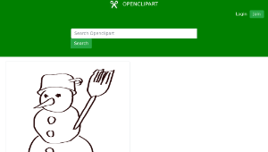 openclipart圖庫：Snowman sketch縮圖