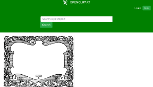 openclipart圖庫：Funky Scroll Frame-資源代表圖
