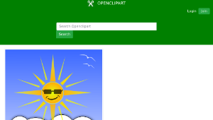 openclipart圖庫：Sun And Cloud
