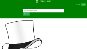 openclipart圖庫：Top hat white