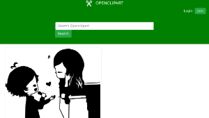 openclipart圖庫：I love u縮圖