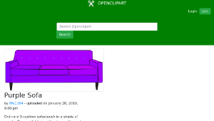 openclipart圖庫：Purple Sofa縮圖