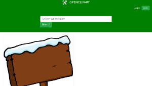 openclipart圖庫：Snowy signboard-資源代表圖