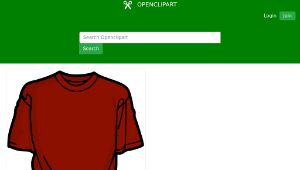 openclipart圖庫：Red T-Shirt縮圖