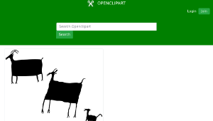 openclipart圖庫：Rock Art Herd Animals縮圖