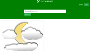 openclipart圖庫：Clouds and the Moon 3縮圖