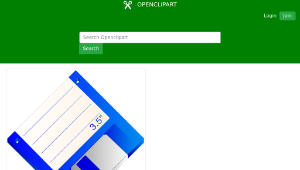 openclipart圖庫：3.5 Floppy Disk Blue Labelled縮圖