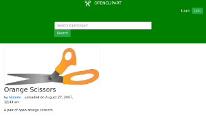 openclipart圖庫：Orange Scissors-資源代表圖