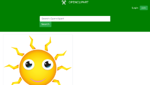 openclipart圖庫：Happy Cartoon Sun縮圖