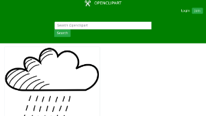 openclipart圖庫：Rainy Stick Figure Cloud-資源代表圖