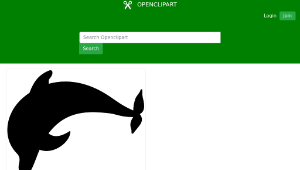 openclipart圖庫：Dolphin silhouette縮圖