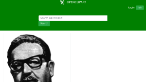 openclipart圖庫：Salvador Allende Greyscale 56th President of the Senate of the Republic of Chile縮圖