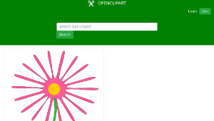 openclipart圖庫：Whimsical pink flower縮圖