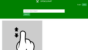 openclipart圖庫：MultiTouch-Interface Mouse-theme 1-finger-Scroll-資源代表圖
