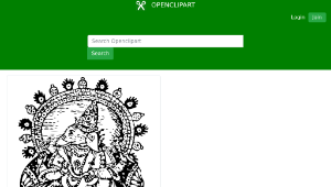 openclipart圖庫：Ganesha, god of success縮圖