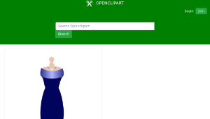 openclipart圖庫：formal navy dress縮圖