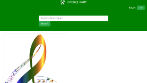 openclipart圖庫：Chromatic Musical Notes Typography No Background
