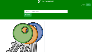 openclipart圖庫：Cles de serrure - lock keys