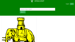 openclipart圖庫：elephant and castle縮圖