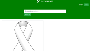 openclipart圖庫：White ribbon-資源代表圖