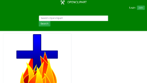 openclipart圖庫：Heart On Fire縮圖