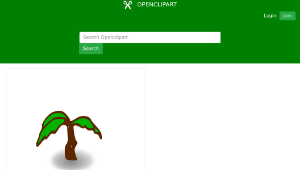 openclipart圖庫：RPG map symbols: palm tree縮圖