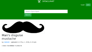 openclipart圖庫：Man's disguise mustache-資源代表圖