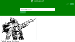openclipart圖庫：Viking pointing縮圖