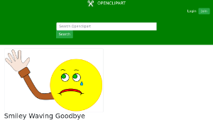 openclipart圖庫：Smiley Waving Goodbye-資源代表圖