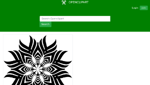 openclipart圖庫：Tribal Snowflake縮圖