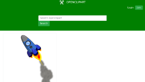 openclipart圖庫：Rocket in the sky-資源代表圖