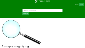openclipart圖庫：A simple magnifying glass縮圖