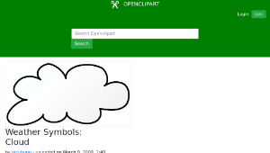 openclipart圖庫：Weather Symbols: Cloud縮圖