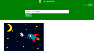openclipart圖庫：Astronaut out of the space rocket
