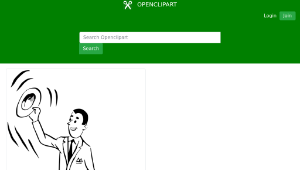openclipart圖庫：Waving man