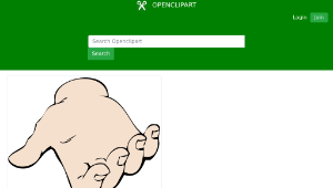 openclipart圖庫：empty open hand-資源代表圖