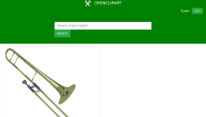 openclipart圖庫：Tenor Trombone縮圖