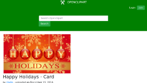 openclipart圖庫：Happy Holidays - Card-資源代表圖
