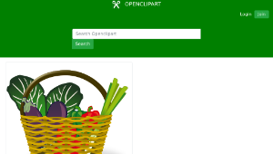 openclipart圖庫：Cesta de la compra llena. Full shopping basket縮圖