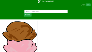 openclipart圖庫：Fast Food, Desserts, Ice Cream Cone, Triple縮圖