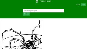 openclipart圖庫：Miss Muffet's Spider縮圖