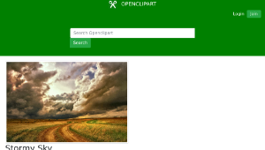 openclipart圖庫：Stormy Sky縮圖