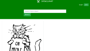 openclipart圖庫：Kitten holding a sign縮圖