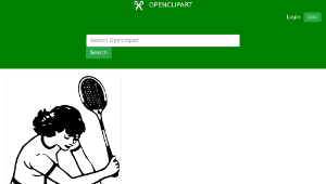 openclipart圖庫：tennis player-資源代表圖