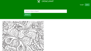 openclipart圖庫：Decorative Floral Butterfly Line Art No Fills縮圖