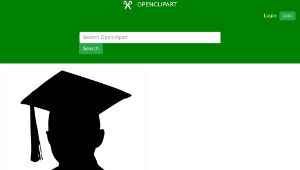 openclipart圖庫：Graduation Boy Silhouette縮圖