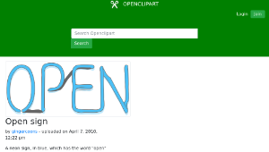 openclipart圖庫：Open sign縮圖