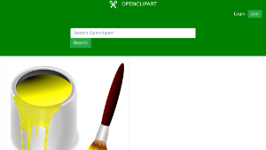 openclipart圖庫：color bucket yellow縮圖